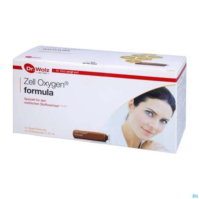 Sie sehen eine Packung Zell Oxygen Dr.wolz Trink-ampullen Formula Nr.60614 14x20 280ml, Produktbild: 03 Zell Oxygen Dr.wolz Trink-ampullen Formula Nr.60614 14x20 280ml, A-Nr.: 2526114 - 03