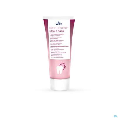 Sie sehen eine Packung Zahnpaste Depurdent Clean&polish 75ml, Produktbild: 02 Zahnpaste Depurdent Clean&polish 75ml, A-Nr.: 5185748 - 02