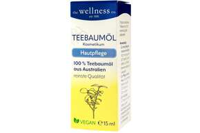 Sie sehen eine Packung Wellness Teebaumöl, Produktbild: 01 Wellness Teebaumöl, A-Nr.: 2012496 - 01