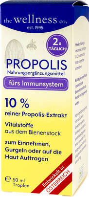 Sie sehen eine Packung Wellness Propolis, Produktbild: 01 Wellness Propolis, A-Nr.: 2011404 - 01