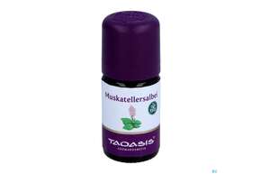 Sie sehen eine Packung Taoasis Muskatellersalbeiöl Bio 5ml, Produktbild: 01 Taoasis Muskatellersalbeiöl Bio 5ml, A-Nr.: 3164989 - 01