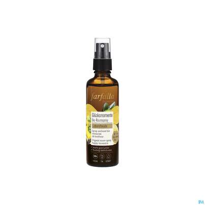 Sie sehen eine Packung Farfalla Bio-raumspray Vanille Mandarine Gluecksmomente 75ml, Produktbild: 02 Farfalla Bio-raumspray Vanille Mandarine Gluecksmomente 75ml, A-Nr.: 4908156 - 02