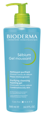 Sie sehen eine Packung Bioderma Sebium Gel Moussant, Produktbild: 01 Bioderma Sebium Gel Moussant, A-Nr.: 4385706 - 01