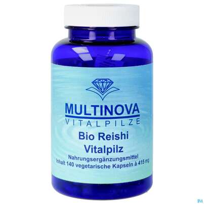Sie sehen eine Packung Vitalpilz Kapseln Bio 100% Reishi 140st, Produktbild: 01 Vitalpilz Kapseln Bio 100% Reishi 140st, A-Nr.: 4097841 - 01