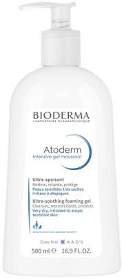 Sie sehen eine Packung Bioderma Atoderm Intensive Gel moussant 500ml, Produktbild: 02 Bioderma Atoderm Intensive Gel moussant 500ml, A-Nr.: 5413066 - 02
