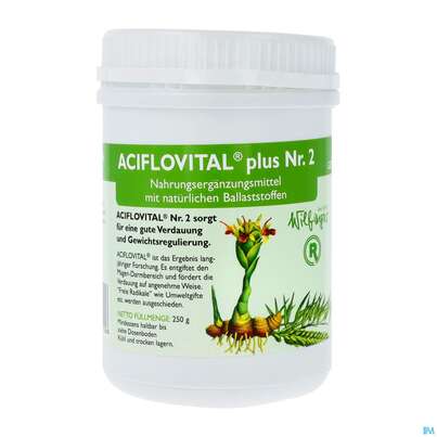 Sie sehen eine Packung Aciflovital Plus Nr 2 Ds 250g, Produktbild: 02 Aciflovital Plus Nr 2 Ds 250g, A-Nr.: 2661869 - 02