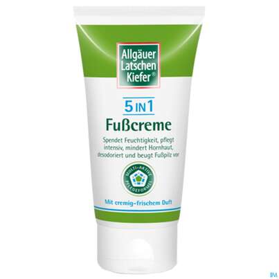 Sie sehen eine Packung Allgäuer Latschenkiefer 5 In 1 Fußcreme 75ml, Produktbild: 02 Allgäuer Latschenkiefer 5 In 1 Fußcreme 75ml, A-Nr.: 4286631 - 02