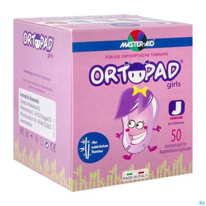 Sie sehen eine Packung Augenokklusionspflaster Ortopad For Girls Junior 50st, Produktbild: 02 Augenokklusionspflaster Ortopad For Girls Junior 50st, A-Nr.: 2880502 - 02