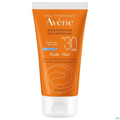 Sie sehen eine Packung Avène Sonnenfluid Spf 30+ 50ml, Produktbild: 02 Avène Sonnenfluid Spf 30+ 50ml, A-Nr.: 5212758 - 02