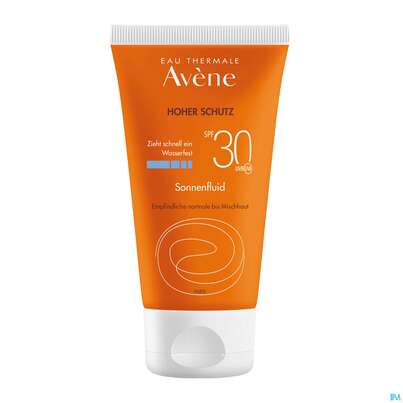 Sie sehen eine Packung Avène Sonnenfluid Spf 30+ 50ml, Produktbild: 05 Avène Sonnenfluid Spf 30+ 50ml, A-Nr.: 5212758 - 05