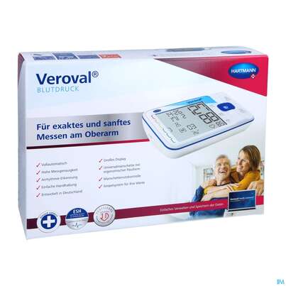 Sie sehen eine Packung Blutdruckmesser Veroval Diagnostik Oberarm Manschette 22-42cm 1st, Produktbild: 03 Blutdruckmesser Veroval Diagnostik Oberarm Manschette 22-42cm 1st, A-Nr.: 4616531 - 03