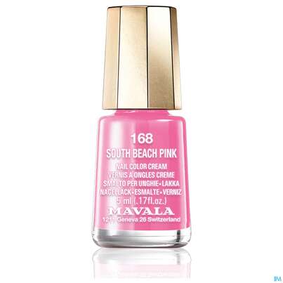 Sie sehen eine Packung Mavala Nagellacke 168 South Beach Pink 5ml, Produktbild: 02 Mavala Nagellacke 168 South Beach Pink 5ml, A-Nr.: 3833634 - 02