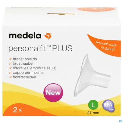Sie sehen eine Packung Medela Symphony/brusthaube Personalfit+ Gr.l 27mm 2st, Produktbild: 01 Medela Symphony/brusthaube Personalfit+ Gr.l 27mm 2st, A-Nr.: 5409544 - 01