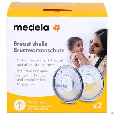 Sie sehen eine Packung Medela Brustwarzen-schutz 2st, Produktbild: 01 Medela Brustwarzen-schutz 2st, A-Nr.: 1367122 - 01