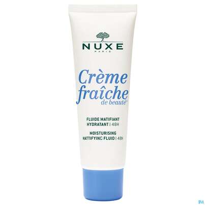 Sie sehen eine Packung Nuxe Creme/fraiche/de Beaute Moisturising/mattifying Fluid 2022 50ml, Produktbild: 01 Nuxe Creme/fraiche/de Beaute Moisturising/mattifying Fluid 2022 50ml, A-Nr.: 5669469 - 01