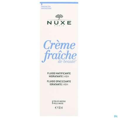 Sie sehen eine Packung Nuxe Creme/fraiche/de Beaute Moisturising/mattifying Fluid 2022 50ml, Produktbild: 02 Nuxe Creme/fraiche/de Beaute Moisturising/mattifying Fluid 2022 50ml, A-Nr.: 5669469 - 02