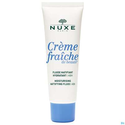 Sie sehen eine Packung Nuxe Creme/fraiche/de Beaute Moisturising/mattifying Fluid 2022 50ml, Produktbild: 04 Nuxe Creme/fraiche/de Beaute Moisturising/mattifying Fluid 2022 50ml, A-Nr.: 5669469 - 04