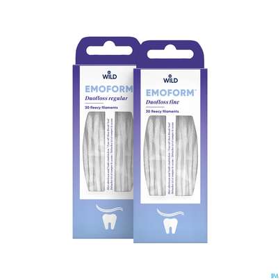 Sie sehen eine Packung Zahnseide Emoform Duofloss Regular 30st, Produktbild: 02 Zahnseide Emoform Duofloss Regular 30st, A-Nr.: 3090191 - 02