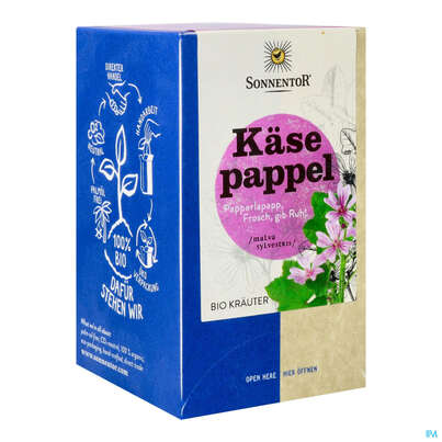 Sie sehen eine Packung Sonnentor Tee/bio/doppelkammerbeutel Kaesepappel 02551 18st, Produktbild: 04 Sonnentor Tee/bio/doppelkammerbeutel Kaesepappel 02551 18st, A-Nr.: 5048299 - 04