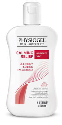 Sie sehen eine Packung PHYSIOGEL® Calming Relief A.I. Body Lotion bei Juckreiz und Rötungen, Produktbild: 01 PHYSIOGEL® Calming Relief A.I. Body Lotion bei Juckreiz und Rötungen, A-Nr.: 3736523 - 01