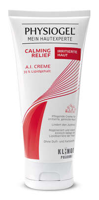 Sie sehen eine Packung PHYSIOGEL® Calming Relief A.I. Creme für irritierte Haut, Produktbild: 01 PHYSIOGEL® Calming Relief A.I. Creme für irritierte Haut, A-Nr.: 2981462 - 01