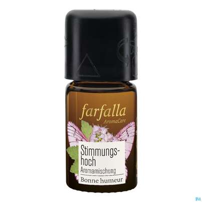 Sie sehen eine Packung Aetherische Oele Farfalla Aromamischung Stimmungshoch 5ml, Produktbild: 01 Aetherische Oele Farfalla Aromamischung Stimmungshoch 5ml, A-Nr.: 5355357 - 01