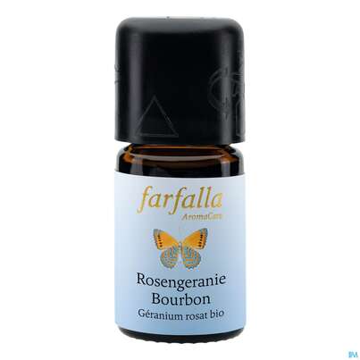 Sie sehen eine Packung Aetherische Oele Farfalla Kontr.bio.anbau Rosengeranie Bourbon 5ml, Produktbild: 01 Aetherische Oele Farfalla Kontr.bio.anbau Rosengeranie Bourbon 5ml, A-Nr.: 3733737 - 01
