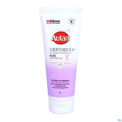 Sie sehen eine Packung Autan Defence Kids Family Gel Tube 100ml, Produktbild: 01 Autan Defence Kids Family Gel Tube 100ml, A-Nr.: 5619224 - 01