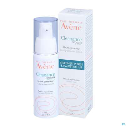 Sie sehen eine Packung Avene Cleanance Women Korrigierendes Serum 30ml, Produktbild: 02 Avene Cleanance Women Korrigierendes Serum 30ml, A-Nr.: 5379085 - 02