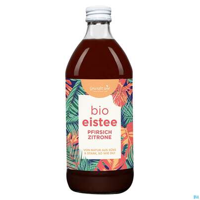 Sie sehen eine Packung Gewusst Wie Bio Eistee Pfirsich Zitrone 330ml, Produktbild: 01 Gewusst Wie Bio Eistee Pfirsich Zitrone 330ml, A-Nr.: 5789771 - 01