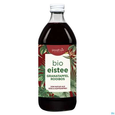 Sie sehen eine Packung Gewusst Wie Bio Eistee Granatapfel/ Rooibos 330ml, Produktbild: 02 Gewusst Wie Bio Eistee Granatapfel/ Rooibos 330ml, A-Nr.: 5789713 - 02