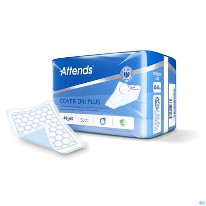 Sie sehen eine Packung Krankenunterlagen Attends Cover Dri Plus 40x 60cm 300st, Produktbild: 03 Krankenunterlagen Attends Cover Dri Plus 40x 60cm 300st, A-Nr.: 3887481 - 03