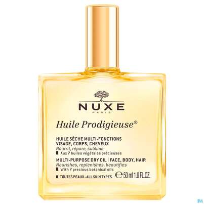 Sie sehen eine Packung Nuxe Huile Prodigieuse Or Dry Oil 50ml, Produktbild: 01 Nuxe Huile Prodigieuse Or Dry Oil 50ml, A-Nr.: 4610534 - 01