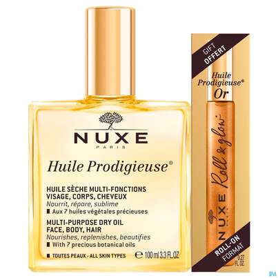 Nuxe Huile Prodigieuse Multi-dry Oil 100ml +hpo Roll-on 8ml Grat 1st, A-Nr.: 5796305 - 01