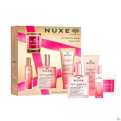 Nuxe Xmas/2023/happy In Pink Hp Oel Fl100 +douche 100 Flüssig Parfum 15ml +kerze Flora 1st, A-Nr.: 5808824 - 04