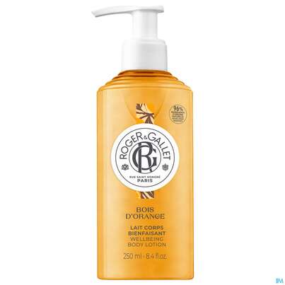 Sie sehen eine Packung Roger & Gallet Bois D Orange Wellbeing Body Lotion 250ml, Produktbild: 02 Roger & Gallet Bois D Orange Wellbeing Body Lotion 250ml, A-Nr.: 5715442 - 02