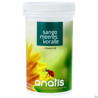 Sie sehen eine Packung Sangokoralle Kapseln Meeres Koralle +vitamin K2 Anatis 180st, Produktbild: 01 Sangokoralle Kapseln Meeres Koralle +vitamin K2 Anatis 180st, A-Nr.: 4605088 - 01