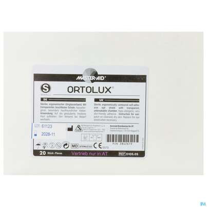 Sie sehen eine Packung Augenverband Ortolux Uhrglasverband Small 70106 20st, Produktbild: 01 Augenverband Ortolux Uhrglasverband Small 70106 20st, A-Nr.: 2842619 - 01