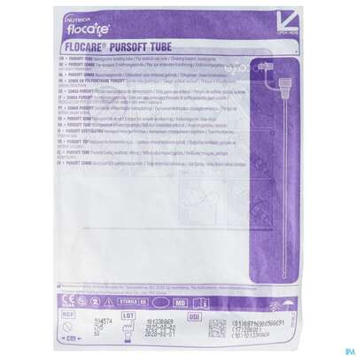 Sie sehen eine Packung Ernaehrungssonde Flocare Pur/soft/m Enfit Ch 5/ 60cm 10st, Produktbild: 01 Ernaehrungssonde Flocare Pur/soft/m Enfit Ch 5/ 60cm 10st, A-Nr.: 4355622 - 01