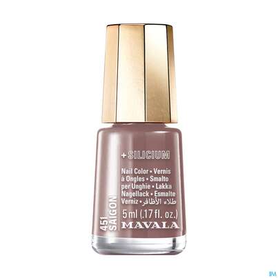 Sie sehen eine Packung Mavala Nagellacke +si 451 Saigon 5ml, Produktbild: 02 Mavala Nagellacke +si 451 Saigon 5ml, A-Nr.: 5801348 - 02