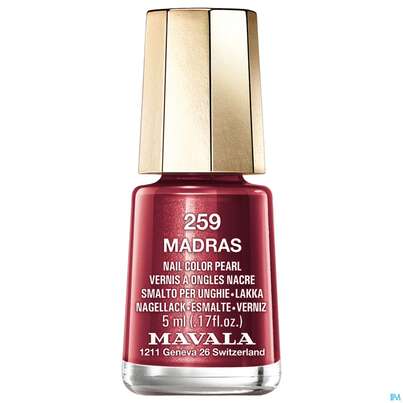 Sie sehen eine Packung Mavala Nagellacke 259 Majesty Color Madras 5ml, Produktbild: 02 Mavala Nagellacke 259 Majesty Color Madras 5ml, A-Nr.: 3652944 - 02