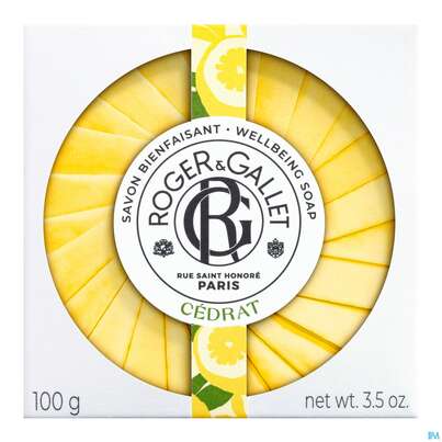 Sie sehen eine Packung Seifen Roger & Gallet Wellbeing Soap Cedrat 100g, Produktbild: 01 Seifen Roger & Gallet Wellbeing Soap Cedrat 100g, A-Nr.: 5733411 - 01