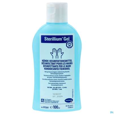 Sie sehen eine Packung Sterillium Haendedesinfektion Gel 100ml, Produktbild: 01 Sterillium Haendedesinfektion Gel 100ml, A-Nr.: 3836058 - 01