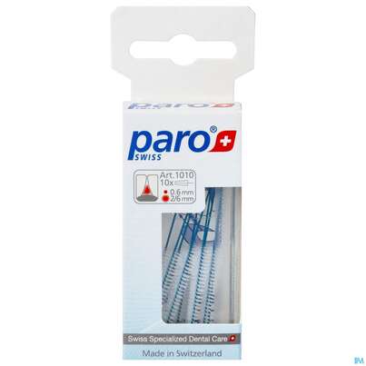 Sie sehen eine Packung Zahnbuersten Paro Isola Interd.konisch 2/6mm Blau 10st, Produktbild: 01 Zahnbuersten Paro Isola Interd.konisch 2/6mm Blau 10st, A-Nr.: 4256541 - 01