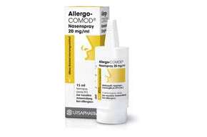Sie sehen eine Packung Allergo-Comod Nasenspray, Produktbild: 01 Allergo-Comod Nasenspray, A-Nr.: 2444540 - 01