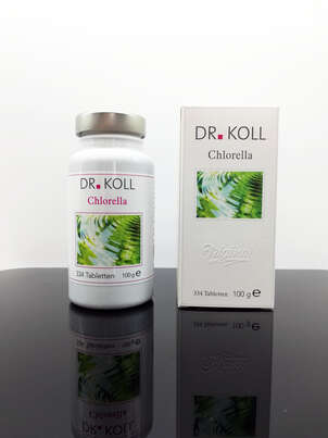 Sie sehen eine Packung Dr. Koll Chlorella, Produktbild: 01 Dr. Koll Chlorella, A-Nr.: 5238752 - 01