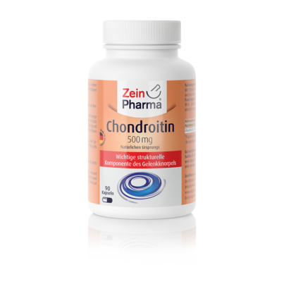 Sie sehen eine Packung Zeinpharma Chondroitin Pure 500 mg Kapseln, Produktbild: 01 Zeinpharma Chondroitin Pure 500 mg Kapseln, A-Nr.: 3874685 - 01