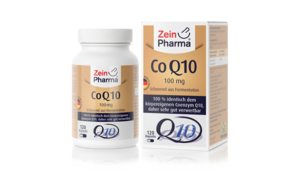 Sie sehen eine Packung Zeinpharma Coenzym Q10 100 mg Kapseln, Produktbild: 01 Zeinpharma Coenzym Q10 100 mg Kapseln, A-Nr.: 3818706 - 01
