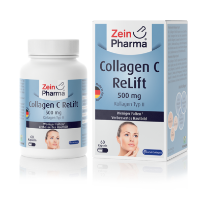 Sie sehen eine Packung Zeinpharma Collagen C Relift Kapseln, Produktbild: 01 Zeinpharma Collagen C Relift Kapseln, A-Nr.: 4331952 - 01