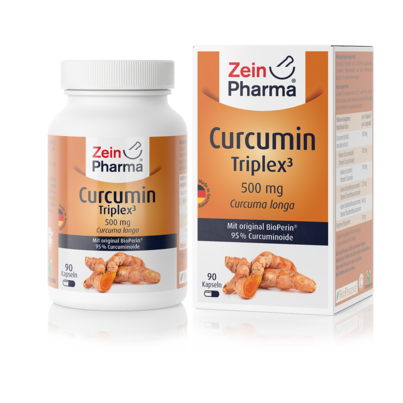 Sie sehen eine Packung Zeinpharma Curcumin 500 mg, Produktbild: 01 Zeinpharma Curcumin 500 mg, A-Nr.: 4358419 - 01